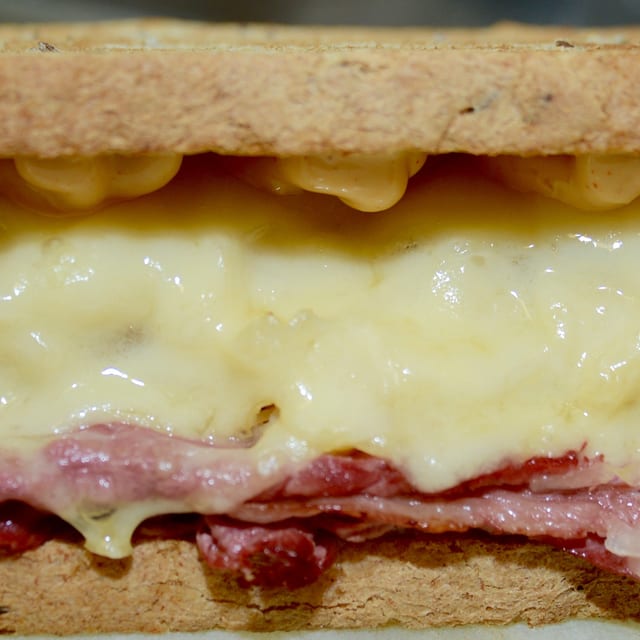 2. Classic Reuben sandwich (warm).