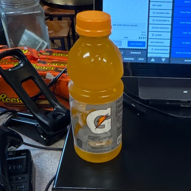 Gatorade orange.