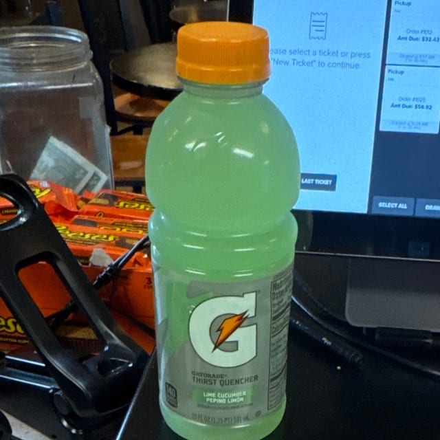 Gatorade lime cucumber.