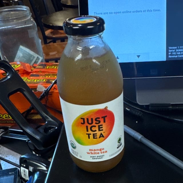 Just ice tea org mango white.