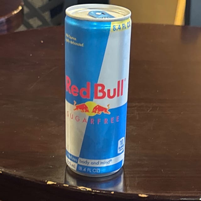 Red Bull sugar free.