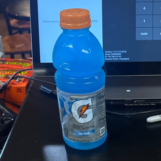 Gatorade cool blue.