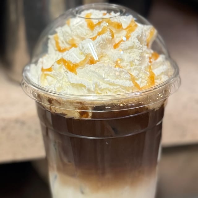 Iced caramel macchiato.
