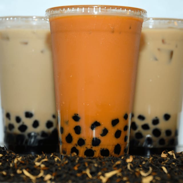 Boba iced milk tea.