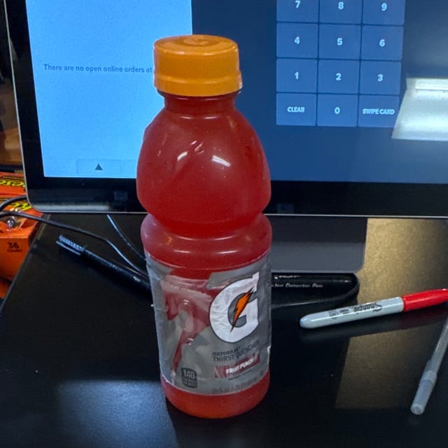 Gatorade fruit punch.